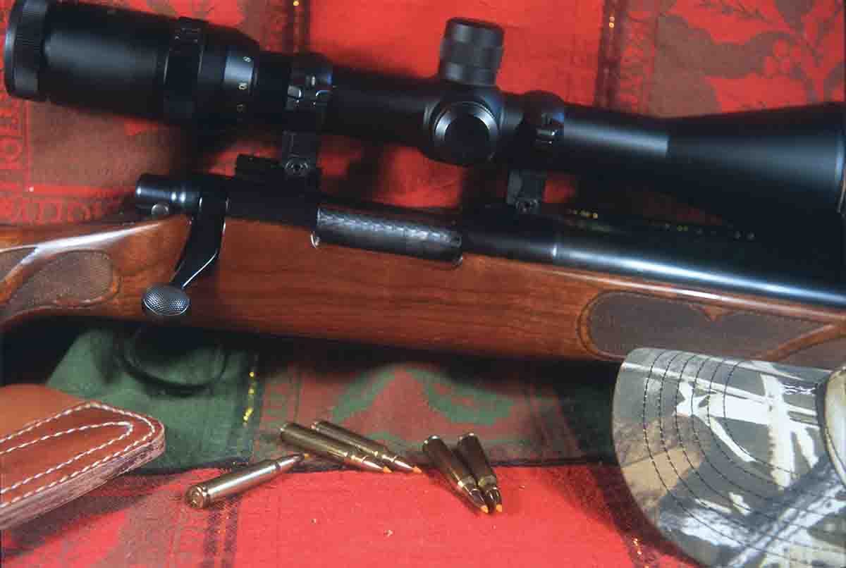 One of Dick’s favorite varmint rifles is an early Model 700 .243 Winchester topped with a 4-16x56 Millet scope. It has been used to test many a bullet and powder combination.
